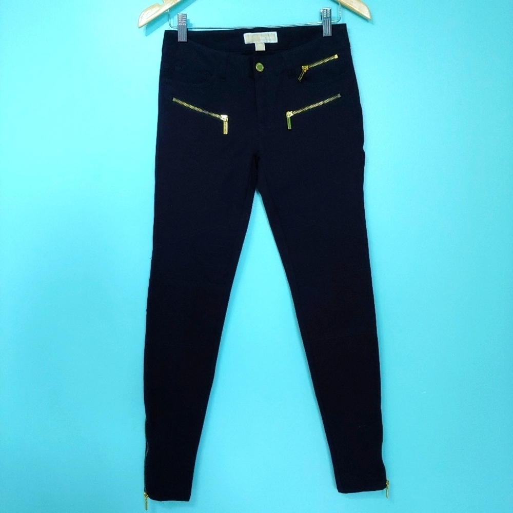 Michael Kors Moto Black Pants
